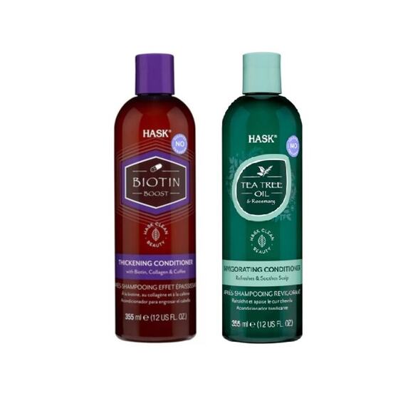 2 Pack HASK Biotin Boost Thickening Conditioner & Tea Tree Oil Invigorating - Picture 1 of 1